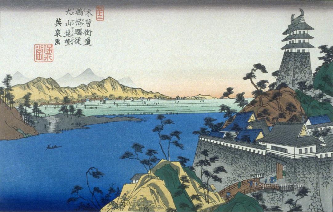 unuma pl 53 from a facsimile edition of sixty nine stations of the kiso highway Keisai Eisen Japanese Oil Paintings